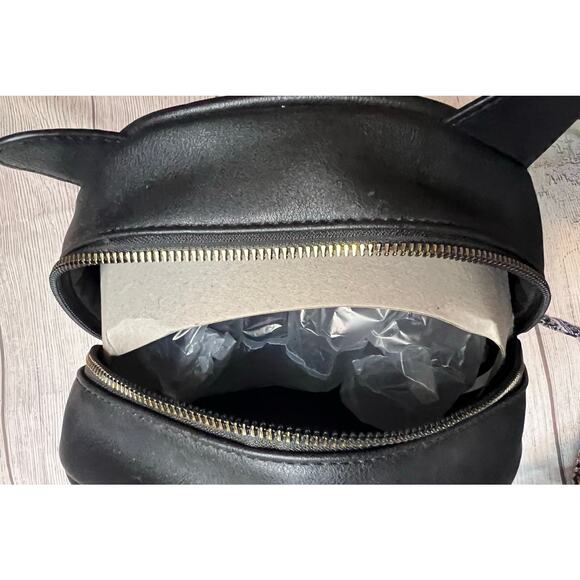 Under One Sky Black Quilted Mini Backpack with Cat Ears NWOT - Picture 5 of 5